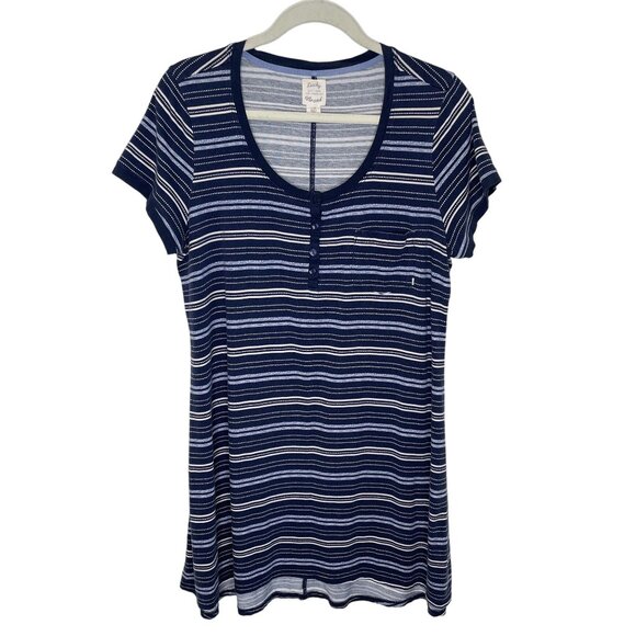 Lucky Brand Dresses & Skirts - Lucky Brand Navy Striped T-Shirt Dress, L
